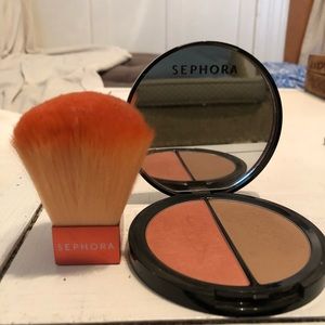 Sephora kabuki brush, blush, and bronzer! ❤️